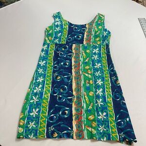 BIG HED Designs Floral Hawaiian Tropical VTG Dress Size Large